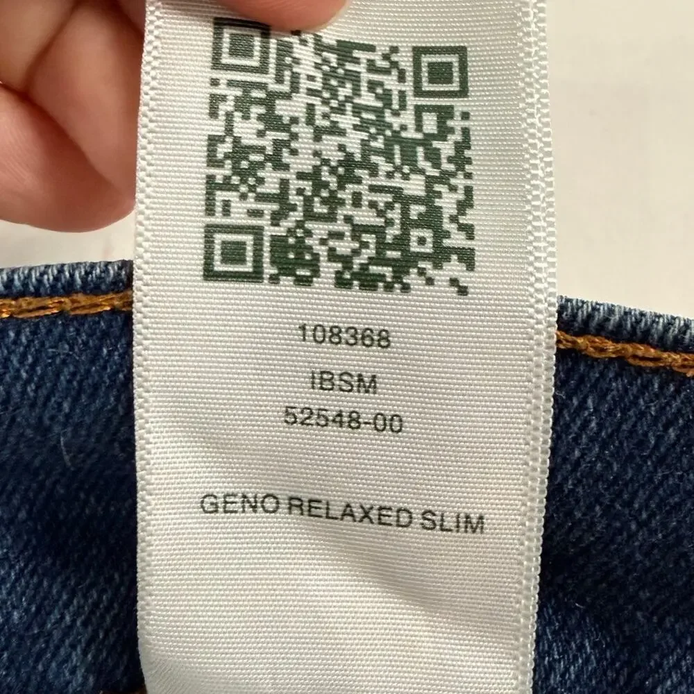 True Religion Geno Relaxed Slim Jeans 33 Streetwear Denim Dark Blue *flaw